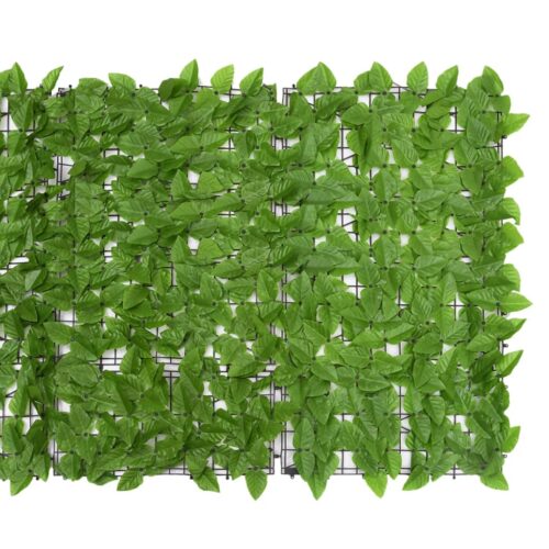 Balcony Screen with Green Leaves 600x100cm - Image 3