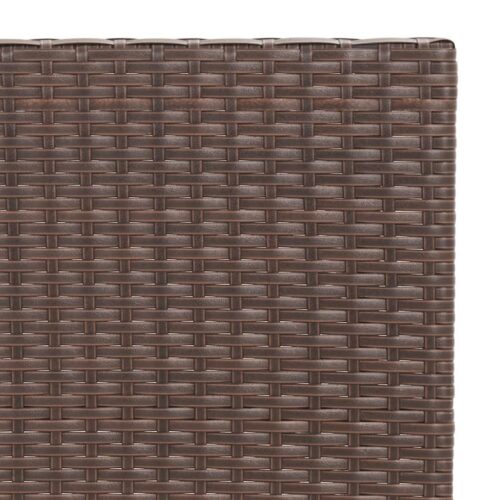 Folding Bistro Table Brown 55x54x71cm Poly Rattan - Image 7
