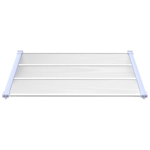 Door Canopy Grey Transparent 122x90cm Polycarbonate - Image 3