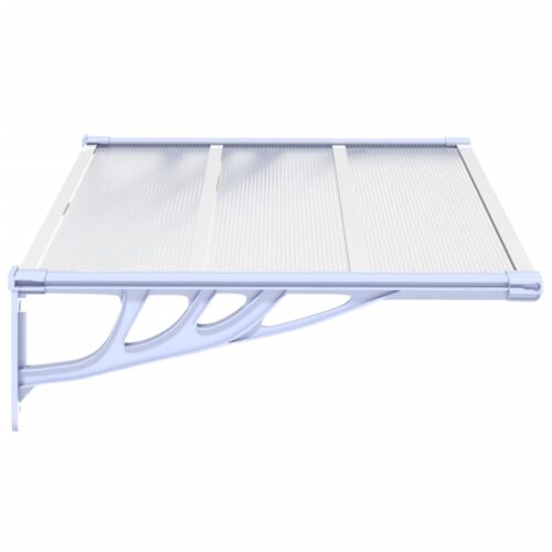 Door Canopy Grey Transparent 122x90cm Polycarbonate - Image 4