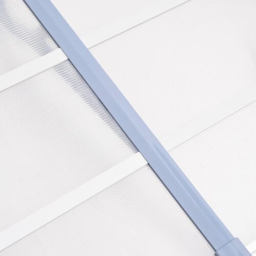Door Canopy Grey Transparent 122x90cm Polycarbonate - Image 5