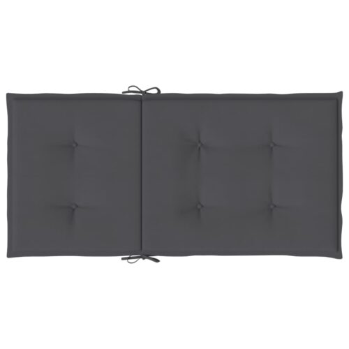 Garden Lowback Chair Cushions 2pcs Anthracite Oxford Fabric - Image 6