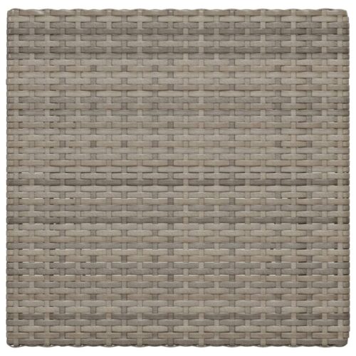 Folding Bistro Table Grey 55x54x71cm Poly Rattan - Image 5