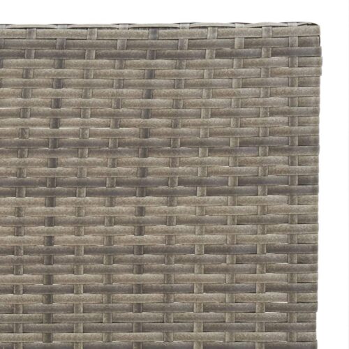 Folding Bistro Table Grey 55x54x71cm Poly Rattan - Image 7