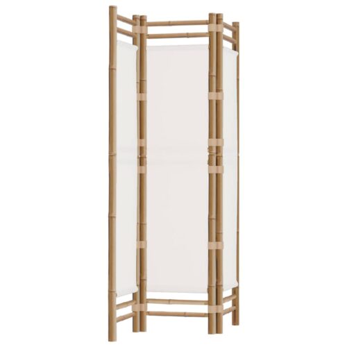 Folding 3-Panel Room Divider 120cm Bamboo Canvas - Image 2