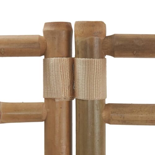 Folding 3-Panel Room Divider 120cm Bamboo Canvas - Image 7