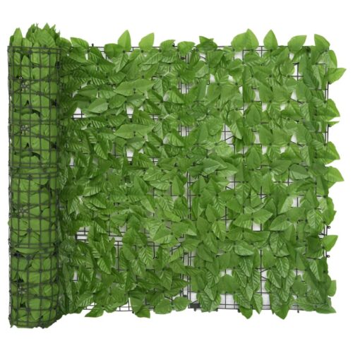 Balcony Screen with Green Leaves 500x100cm