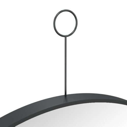 Hanging Mirror with Hook Black 50cm - Image 6