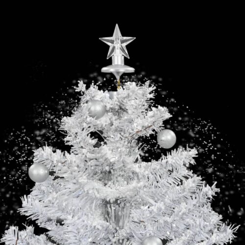 Snowing Christmas Tree with Umbrella Base White 75cm - Image 5