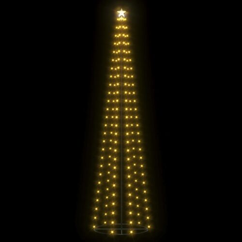 Christmas Cone Tree 136 Warm White LEDs Decoration 70x240cm - Image 5