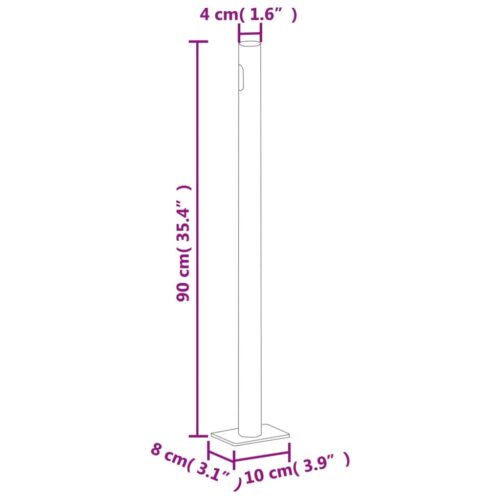 Retractable Side Awning 140 x 300cm Cream - Image 8