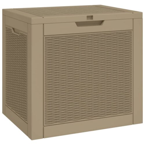 Garden Storage Box Brown 55.5x43x53cm Polypropylene