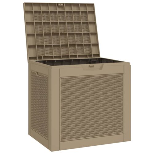 Garden Storage Box Brown 55.5x43x53cm Polypropylene - Image 4