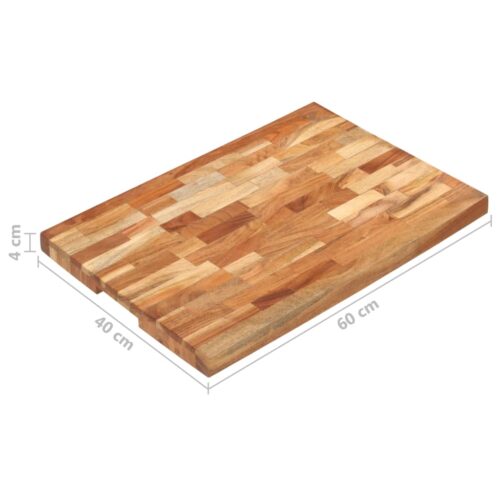 Chopping Board 60x40x4cm Solid Acacia Wood - Image 7