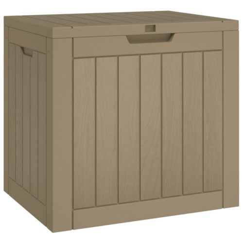 Brown Outdoor Storage Box Garden Patio Deck Shed Tool Container Chest Bench Seat - Image 2