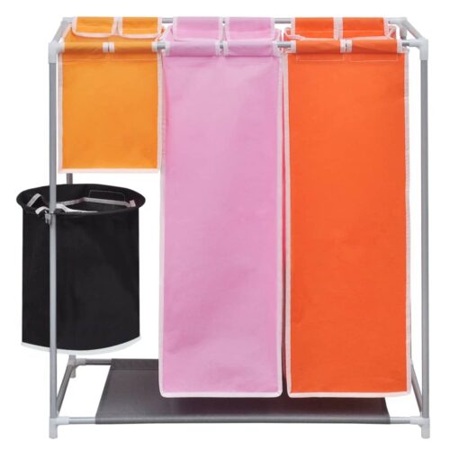 3-Section Laundry Sorter Hampers 2pcs with a Washing Bin - Image 3