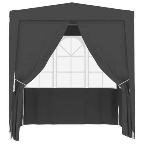 Professional Party Tent with Side Walls 2.5x2.5m Anthracite 90 g/m - Image 2