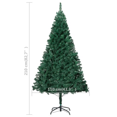 Artificial Christmas Tree with Thick Branches Green 210cm PVC - Image 6