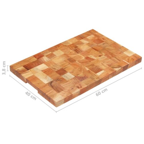 Chopping Board 60x40x3.8cm Solid Acacia Wood - Image 7