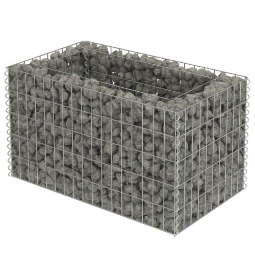 Gabion Raised Bed Galvanised Steel 90x50x50cm - Image 2