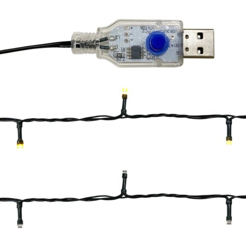 Christmas Garland with LED Lights 10m Pink - Image 6