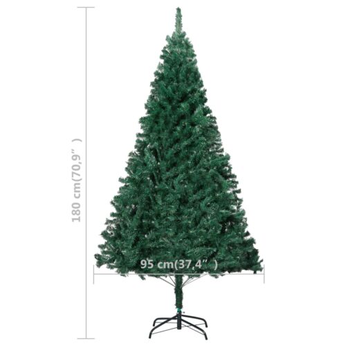Artificial Christmas Tree with Thick Branches Green 180cm PVC - Image 6