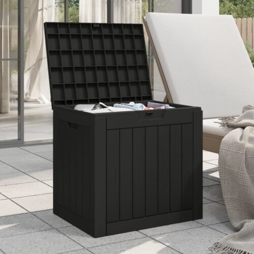 Garden Storage Box Black 55.5x43x53cm Polypropylene - Image 2