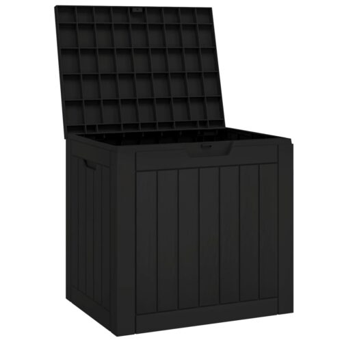 Garden Storage Box Black 55.5x43x53cm Polypropylene - Image 3