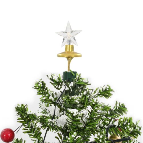 Snowing Christmas Tree with Umbrella Base Green 75cm - Image 4