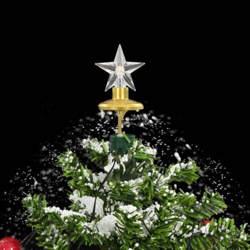 Snowing Christmas Tree with Umbrella Base Green 75cm - Image 5