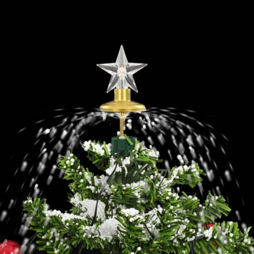 Snowing Christmas Tree with Umbrella Base Green 75cm - Image 6