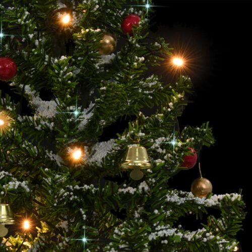 Snowing Christmas Tree with Umbrella Base Green 75cm - Image 7