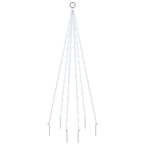 Christmas Tree on Flagpole Cold white 108 LEDs 180cm - Image 2