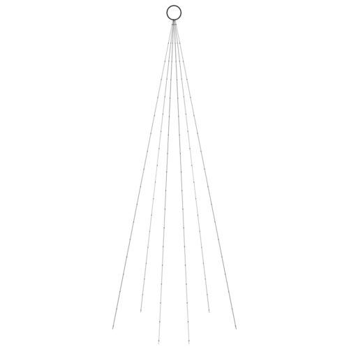 Christmas Tree on Flagpole Cold white 108 LEDs 180cm - Image 3