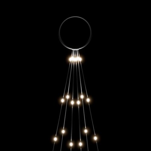 Christmas Tree on Flagpole Cold white 108 LEDs 180cm - Image 5