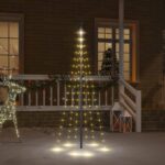 Christmas Tree on Flagpole Warm White 108 LEDs 180cm