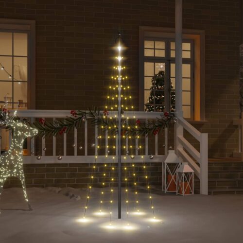 Christmas Tree on Flagpole Warm White 108 LEDs 180cm