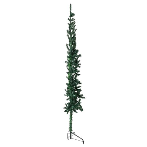 Slim Artificial Half Christmas Tree with Stand Green 150cm - Image 4