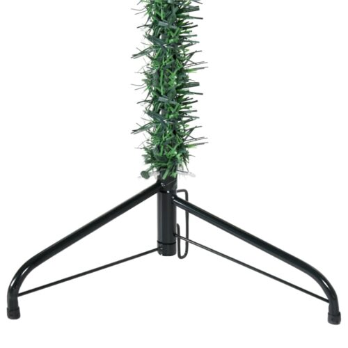 Slim Artificial Half Christmas Tree with Stand Green 150cm - Image 6