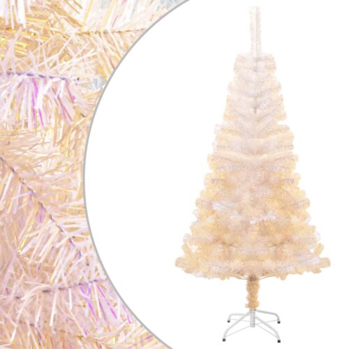 Artificial Christmas Tree with Iridescent Tips White 120cm PVC