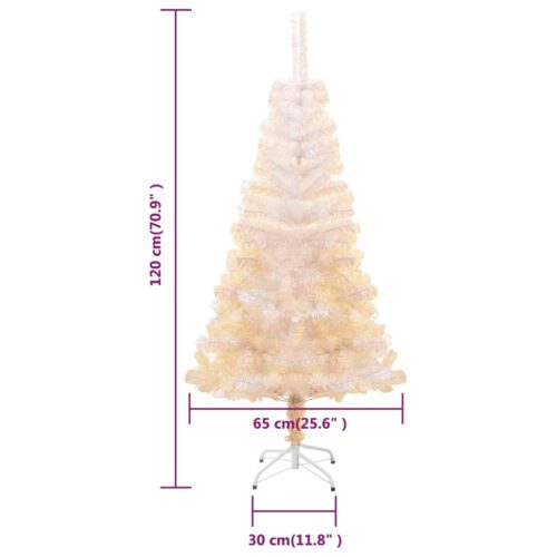 Artificial Christmas Tree with Iridescent Tips White 120cm PVC - Image 6