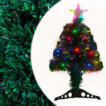 Pre-lit Christmas Tree with Stand 64cm Fibre Optic