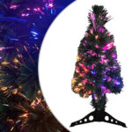 Artificial Slim Christmas Tree with Stand 64cm Fibre Optic