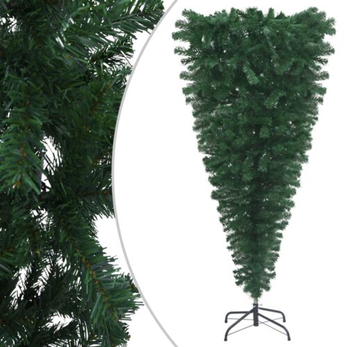 Upside-down Artificial Christmas Tree with Stand Green 120cm
