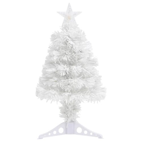 Artificial Pre-lit Christmas Tree White 64cm Fibre Optic - Image 2