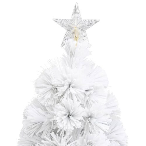 Artificial Pre-lit Christmas Tree White 64cm Fibre Optic - Image 7
