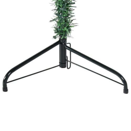 Slim Artificial Half Christmas Tree with Stand Green 210cm - Image 5