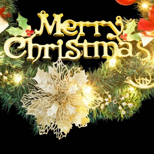 Christmas Wreath with 20 LEDs Green 45cm - Image 3