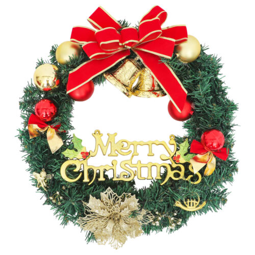 Christmas Wreath with 20 LEDs Green 45cm - Image 5