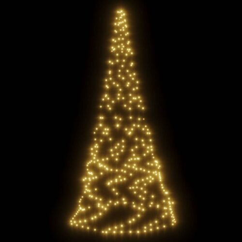 Christmas Tree on Flagpole Warm White 200 LEDs 180cm - Image 4